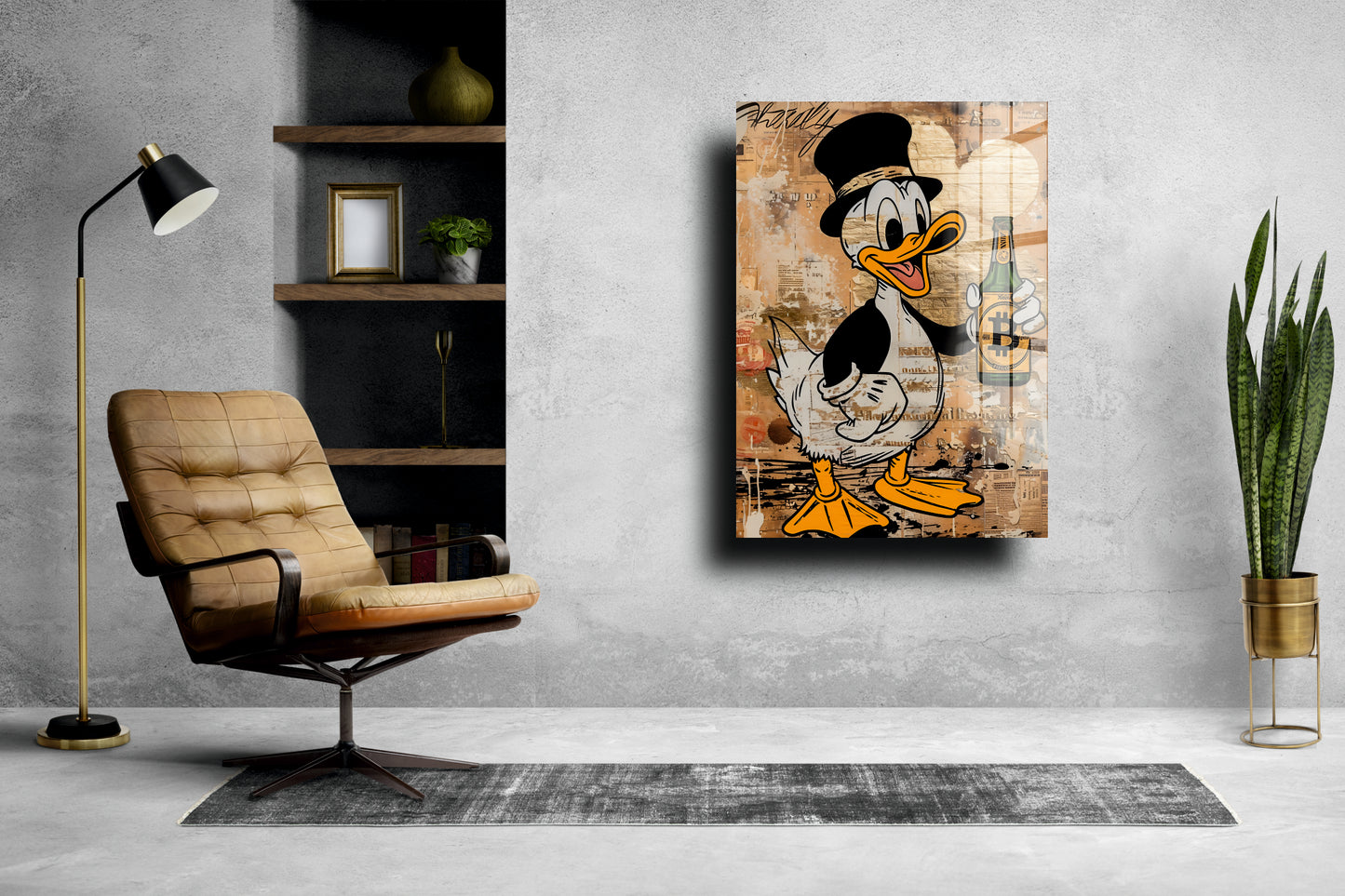 Acrylglas Wandbild - Duck Drink