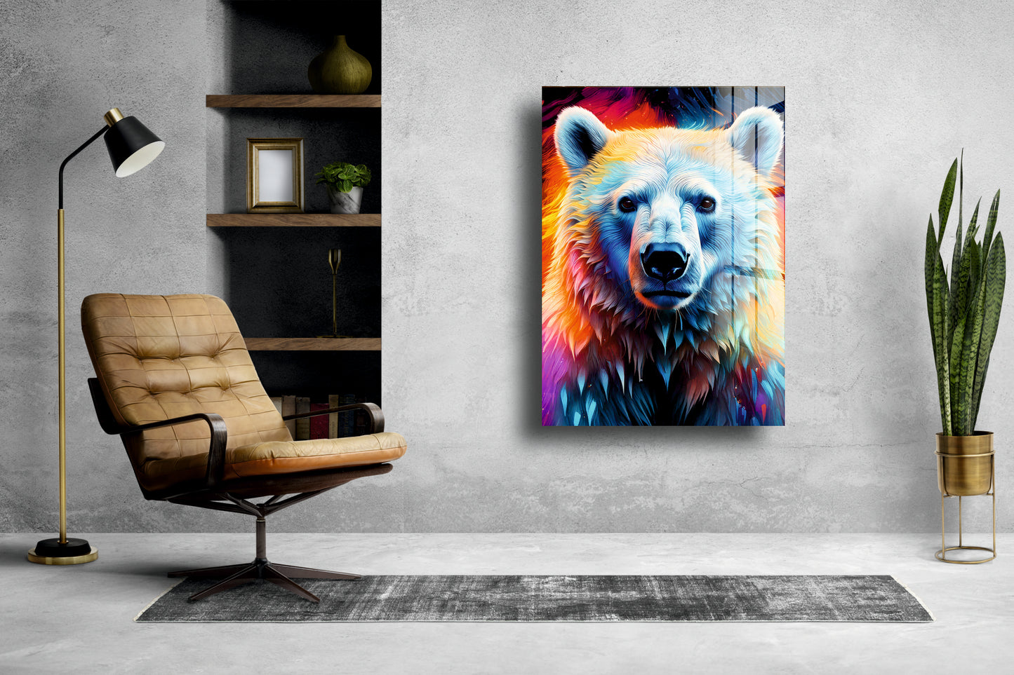 Acrylglas Wandbild - Eisbär