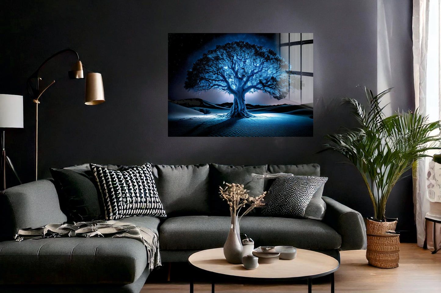 Acrylglas Wandbild - Leuchtender Baum