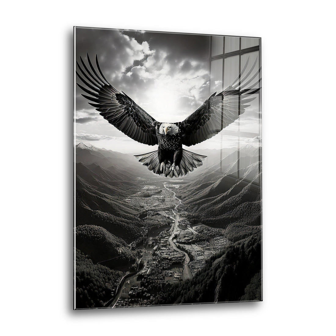Acrylglas Wandbild - Flying Eagle