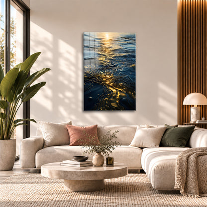 Acrylglas Wandbild - Golden Sea