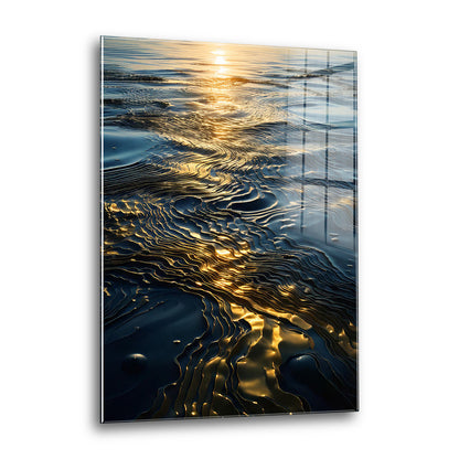 Acrylglas Wandbild - Golden Sea