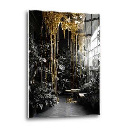 Acrylglas Wandbild - Golden Plant