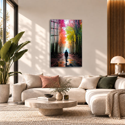 Acrylglas Wandbild - Colorful Trees