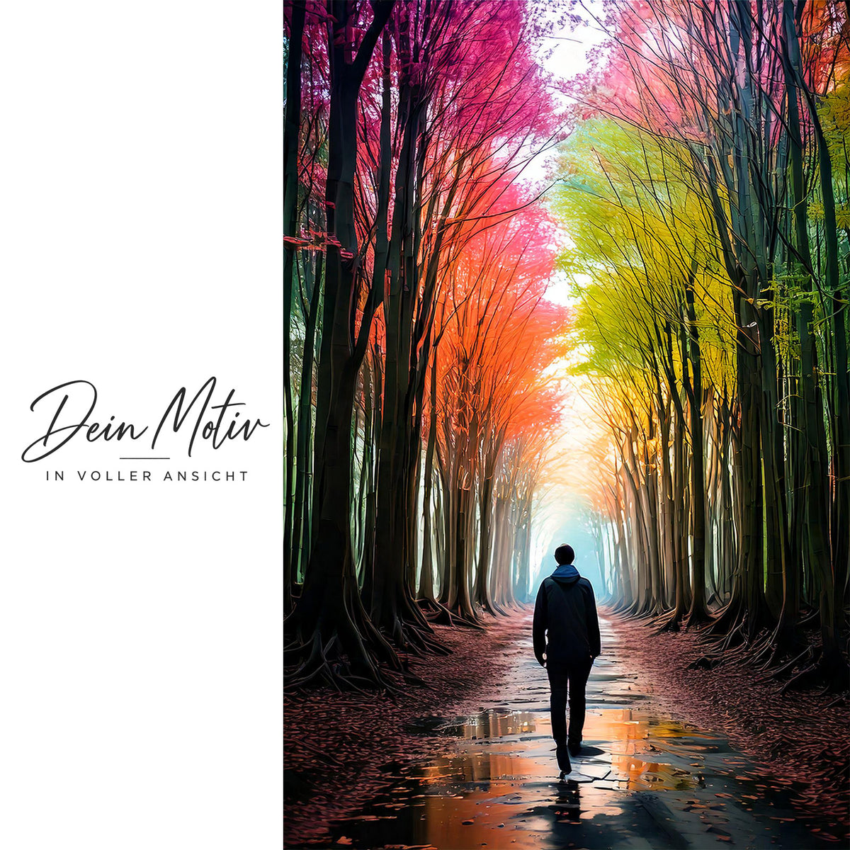 Acrylglas Wandbild - Colorful Trees