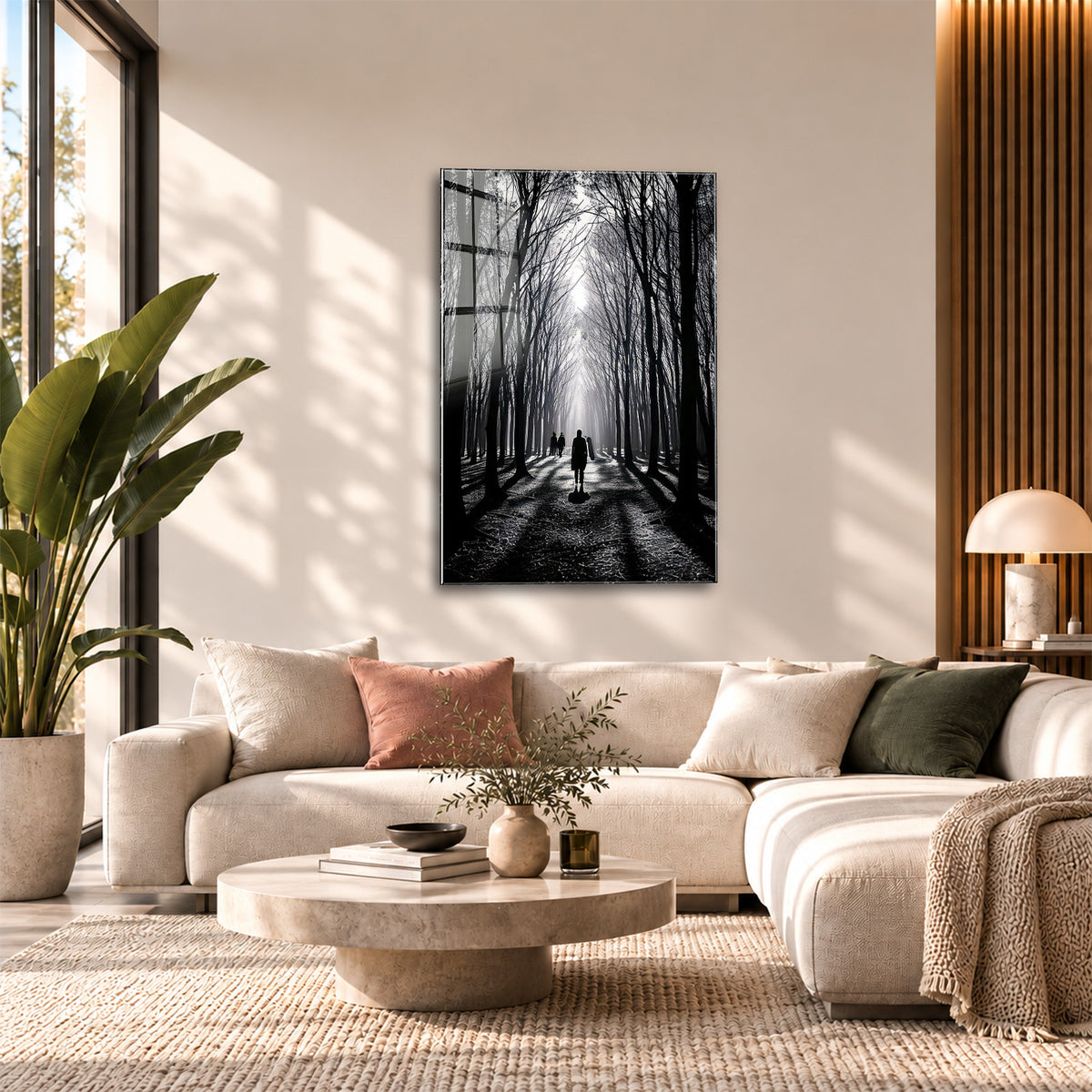 Acrylglas Wandbild - Shadow Trees