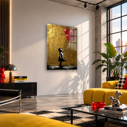 Acrylglas Wandbild - Red Ballon