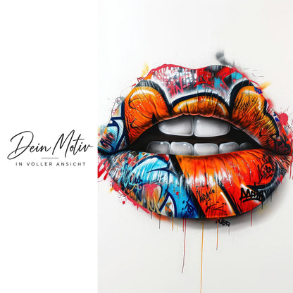 Acrylglas Wandbild - Colorful Lips