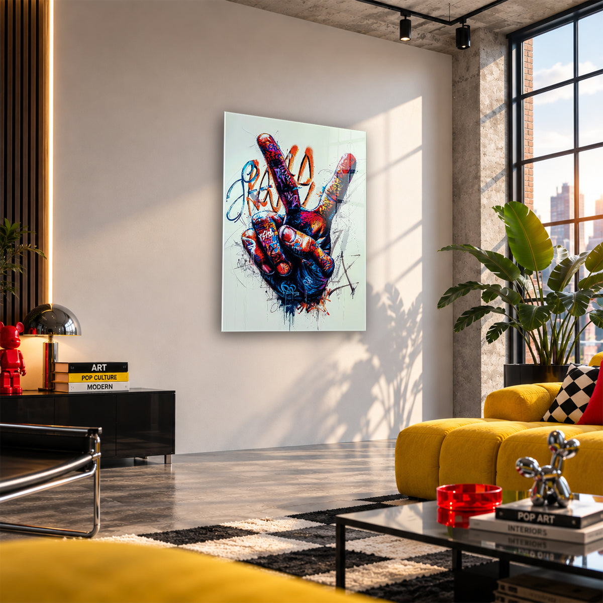 Acrylglas Wandbild - Graffiti Peace