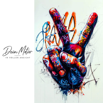 Acrylglas Wandbild - Graffiti Peace