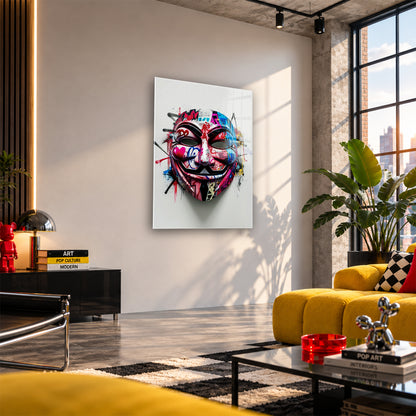 Acrylglas Wandbild - Graffiti Mask
