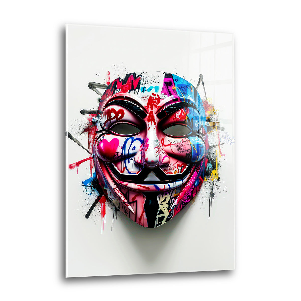 Acrylglas Wandbild - Graffiti Mask