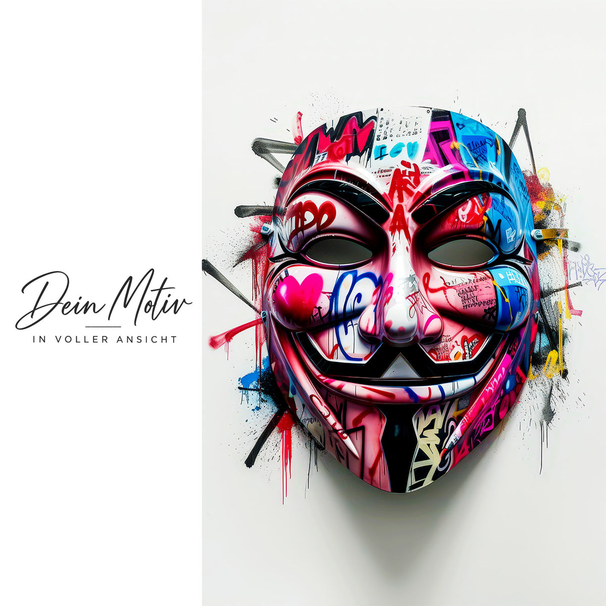 Acrylglas Wandbild - Graffiti Mask