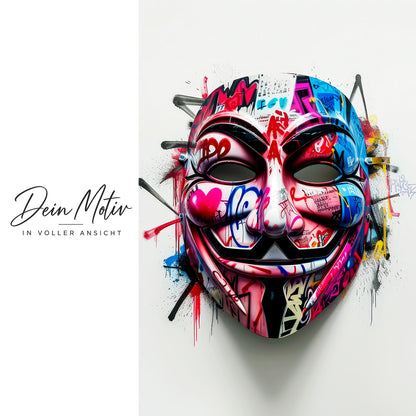 Acrylglas Wandbild - Graffiti Mask
