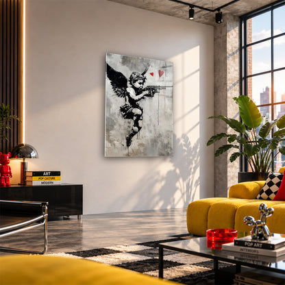 Acrylglas Wandbild - Angel Gun