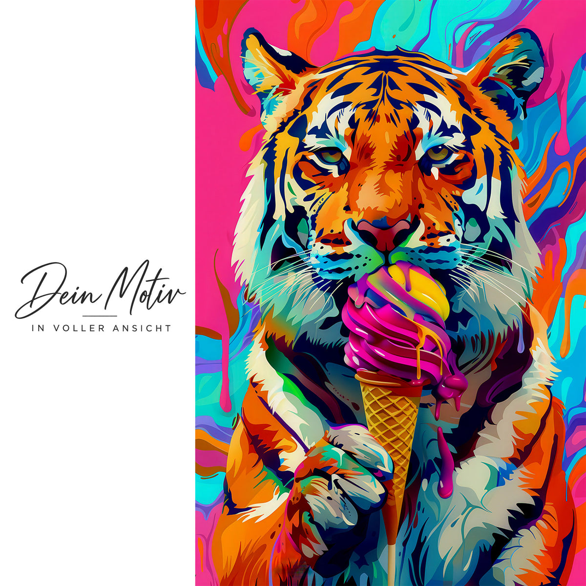 Acrylglas Wandbild - Tiger Icecream