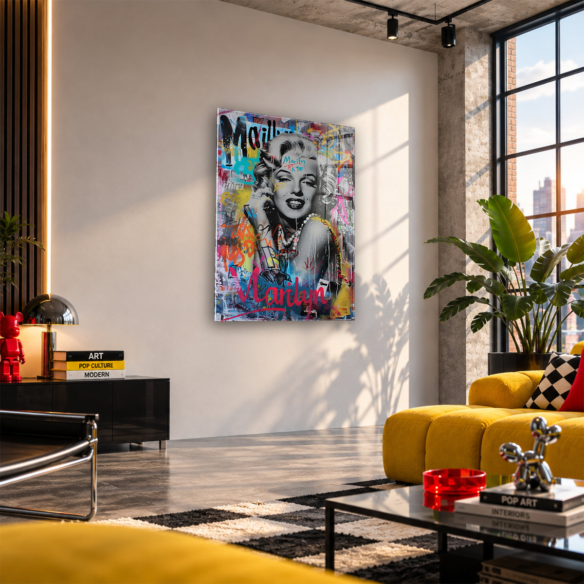 Acrylglas Wandbild - Graffiti Marilyn