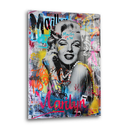 Acrylglas Wandbild - Graffiti Marilyn