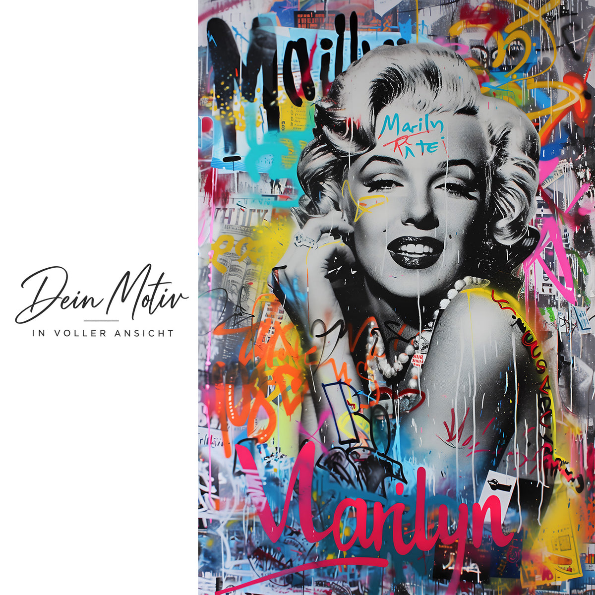 Acrylglas Wandbild - Graffiti Marilyn
