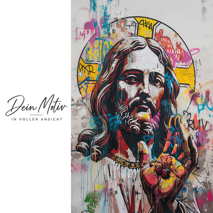 Acrylglas Wandbild - Grafik Jesus