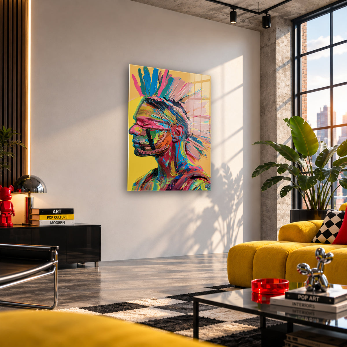 Acrylglas Wandbild - Colorful Indiana