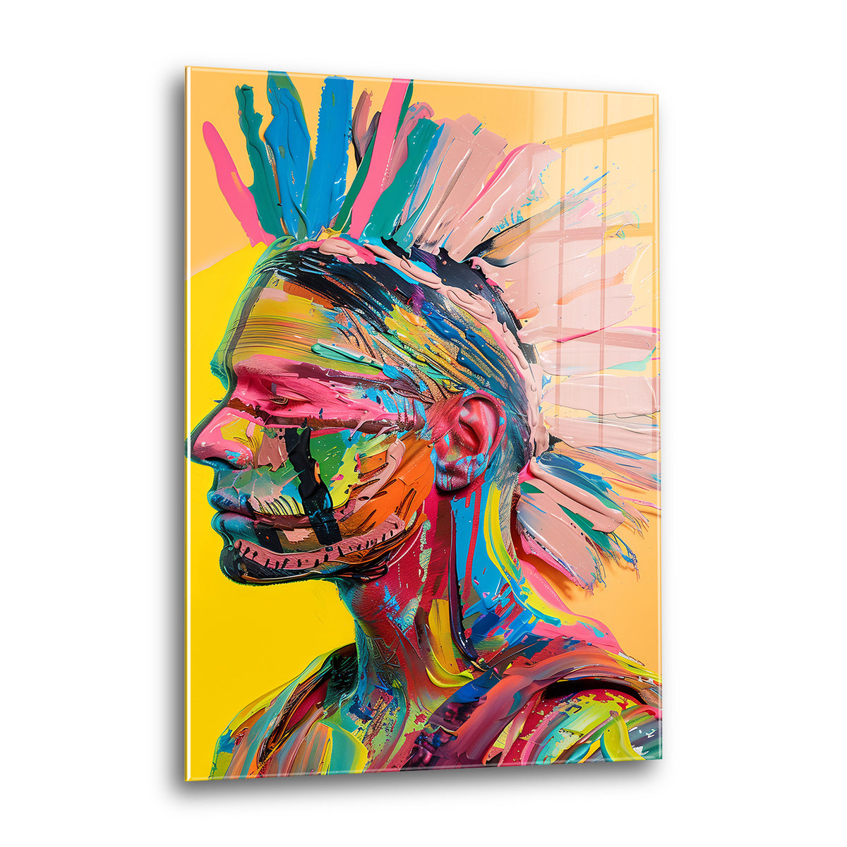Acrylglas Wandbild - Colorful Indiana