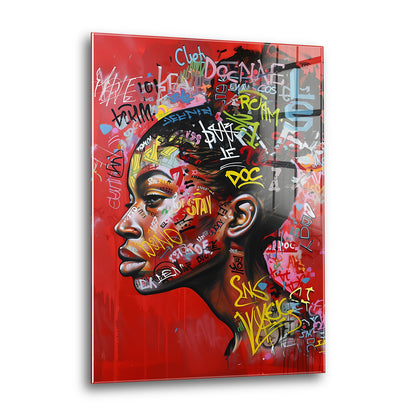 Acrylglas Wandbild - Graffiti Woman