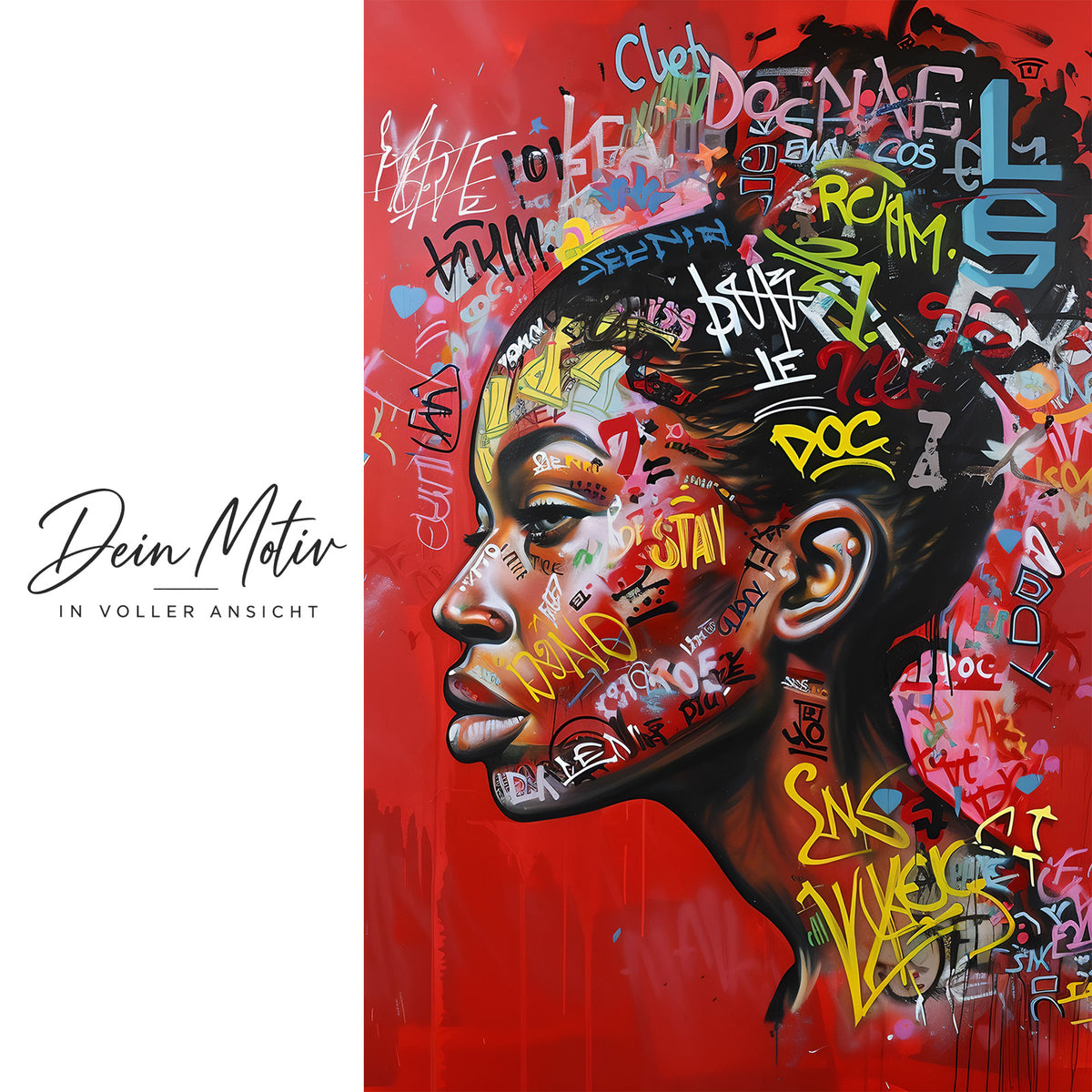 Acrylglas Wandbild - Graffiti Woman