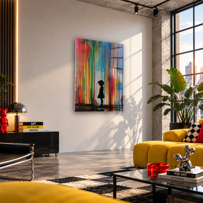 Acrylglas Wandbild - Rainbow Rain