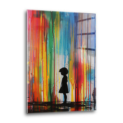 Acrylglas Wandbild - Rainbow Rain