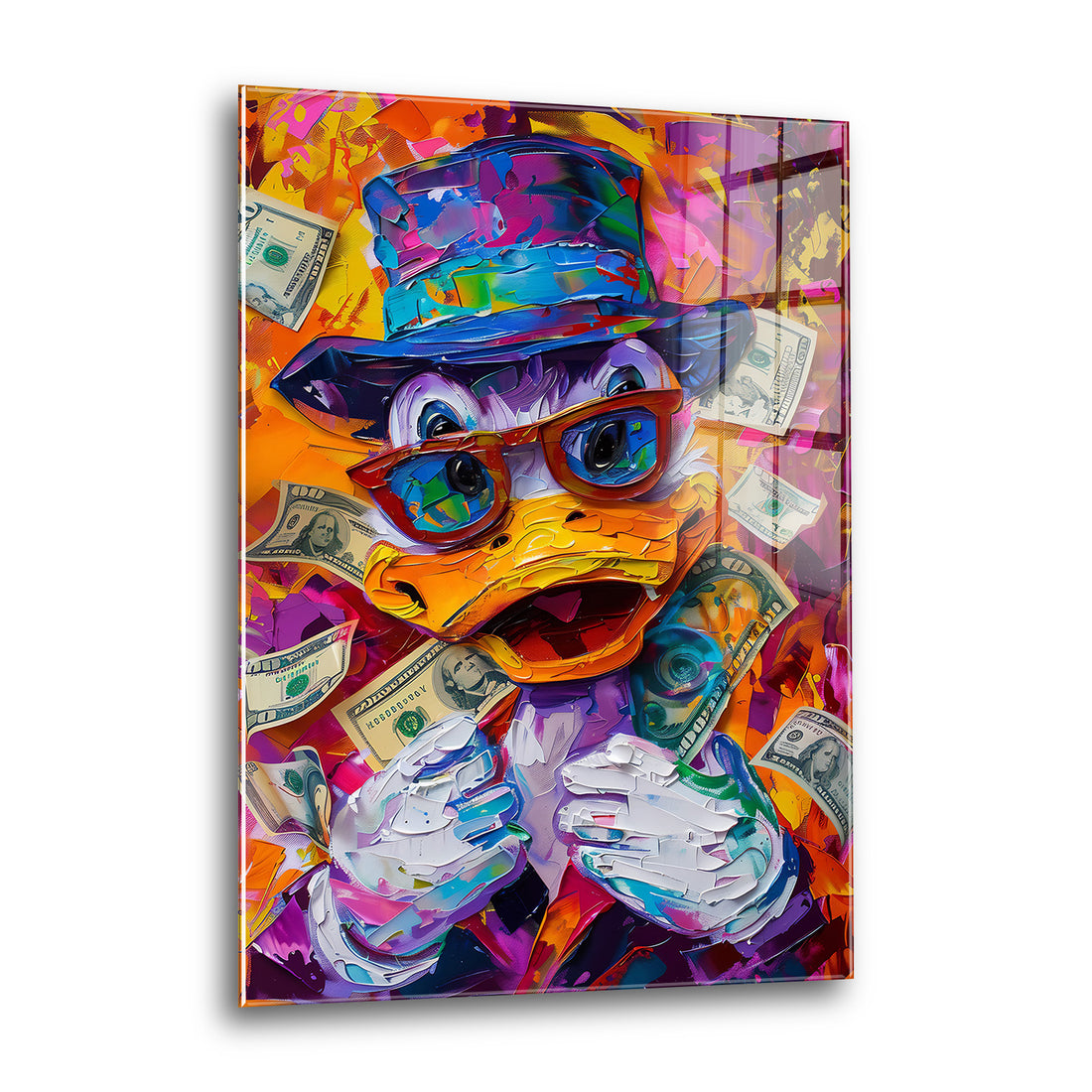 Acrylglas Wandbild - Old Money Duck