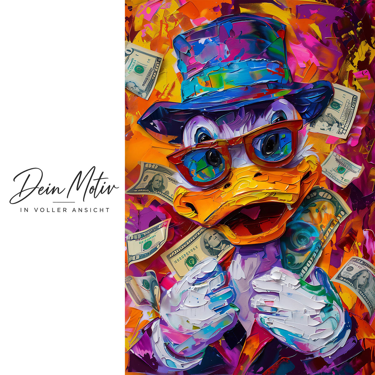 Acrylglas Wandbild - Old Money Duck