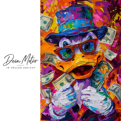 Acrylglas Wandbild - Old Money Duck