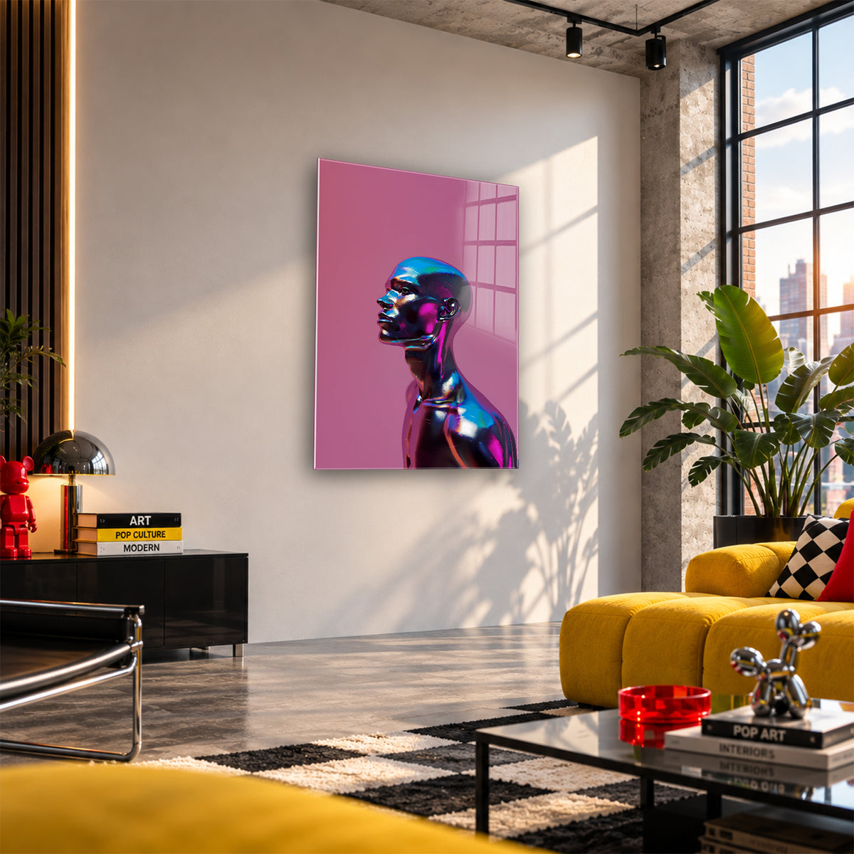 Acrylglas Wandbild - Chrome Man