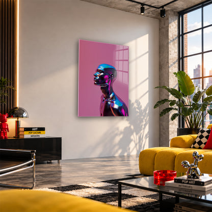Acrylglas Wandbild - Chrome Man