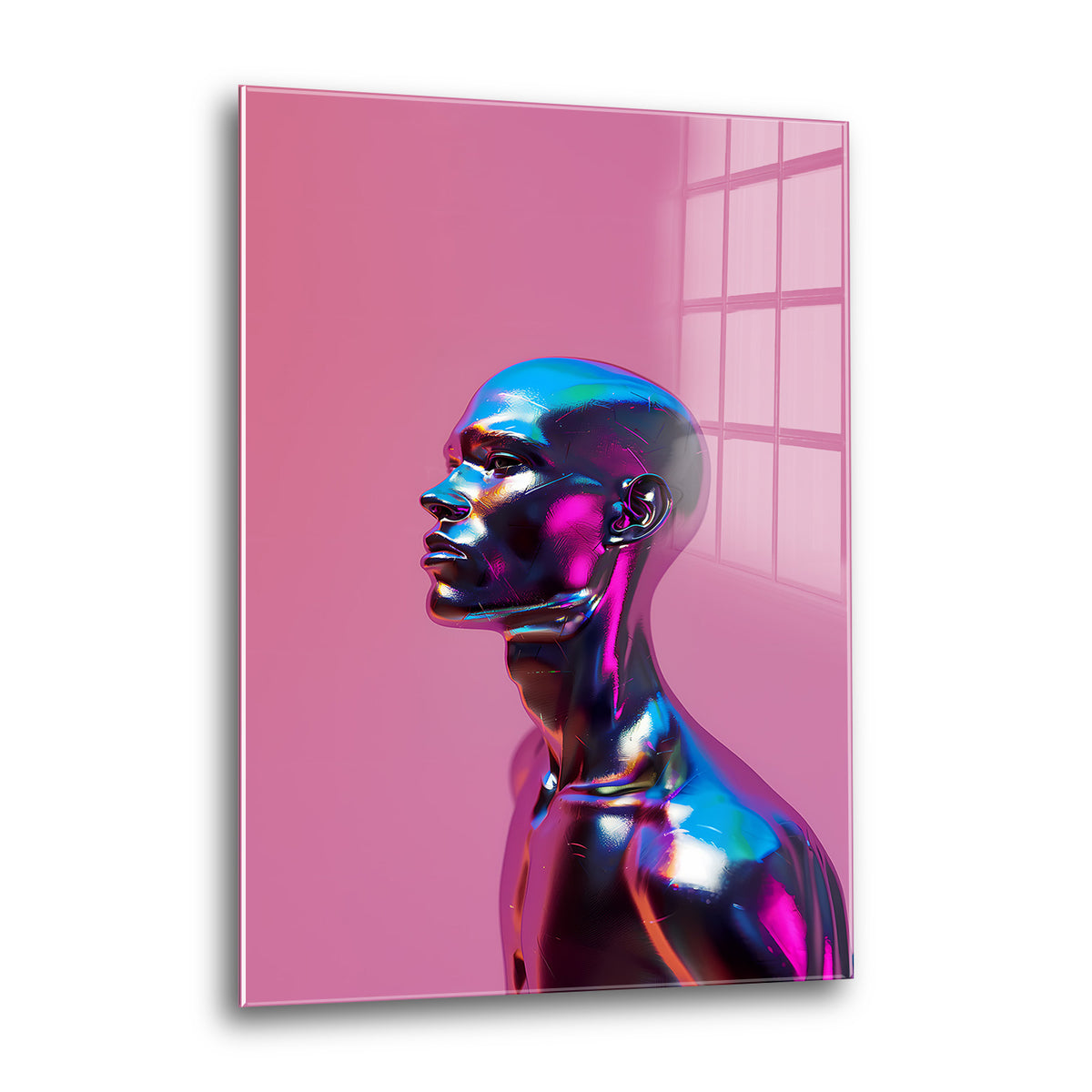Acrylglas Wandbild - Chrome Man