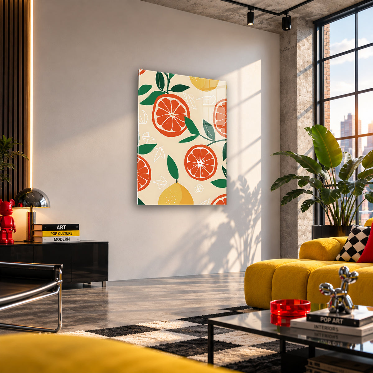 Acrylglas Wandbild - Grafik Orange