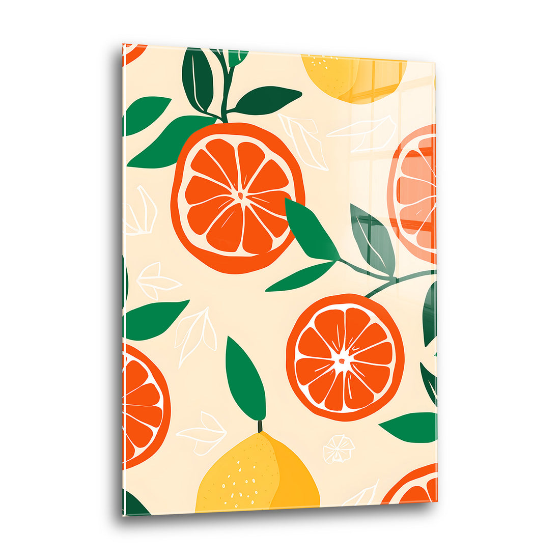 Acrylglas Wandbild - Grafik Orange