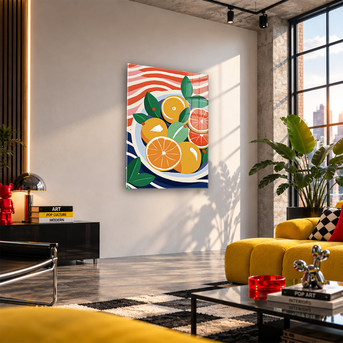 Acrylglas Wandbild - Orange Plate