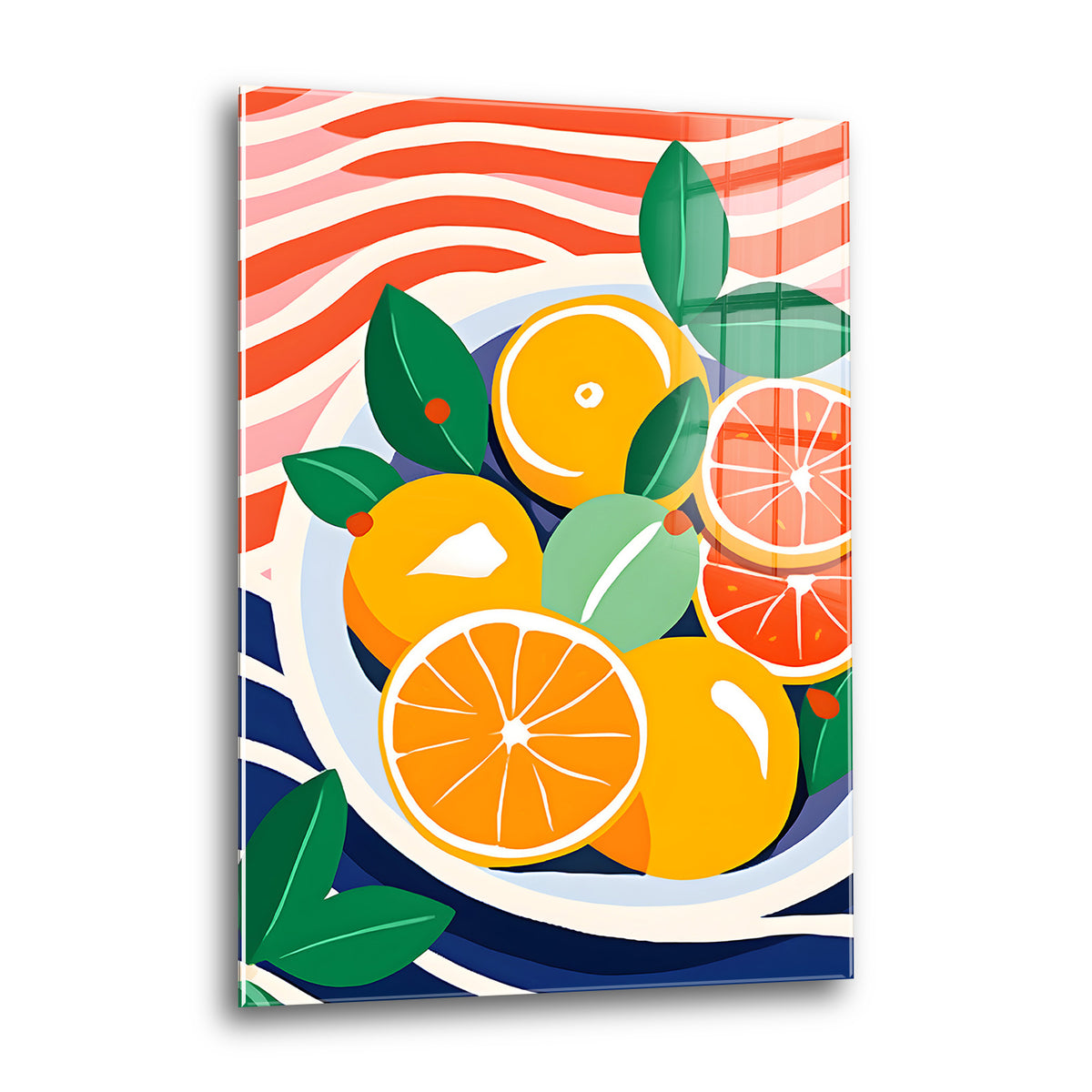 Acrylglas Wandbild - Orange Plate
