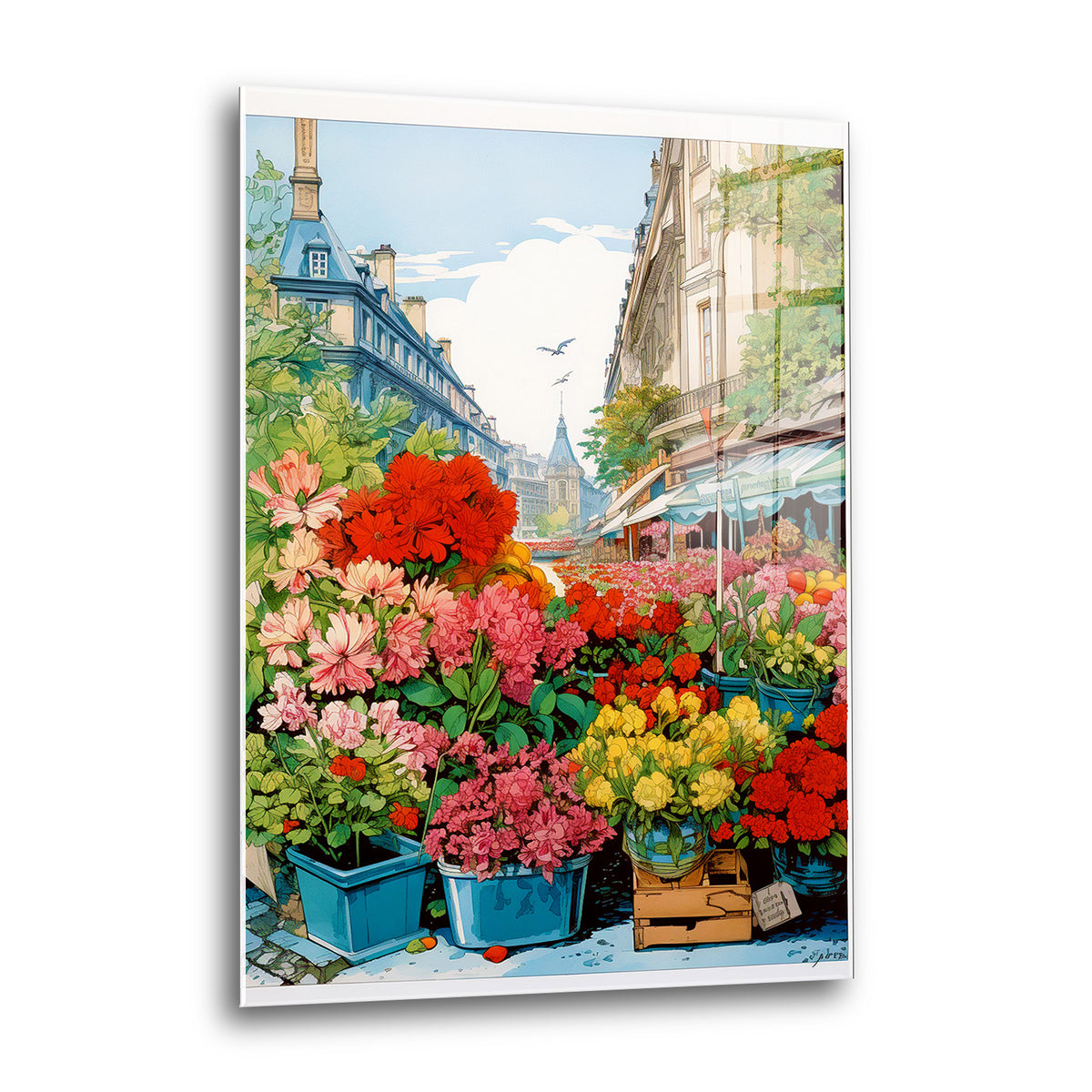 Acrylglas Wandbild - Flower Market