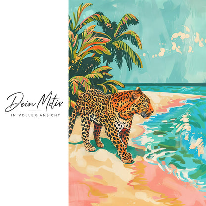 Acrylglas Wandbild - Beach Leopard