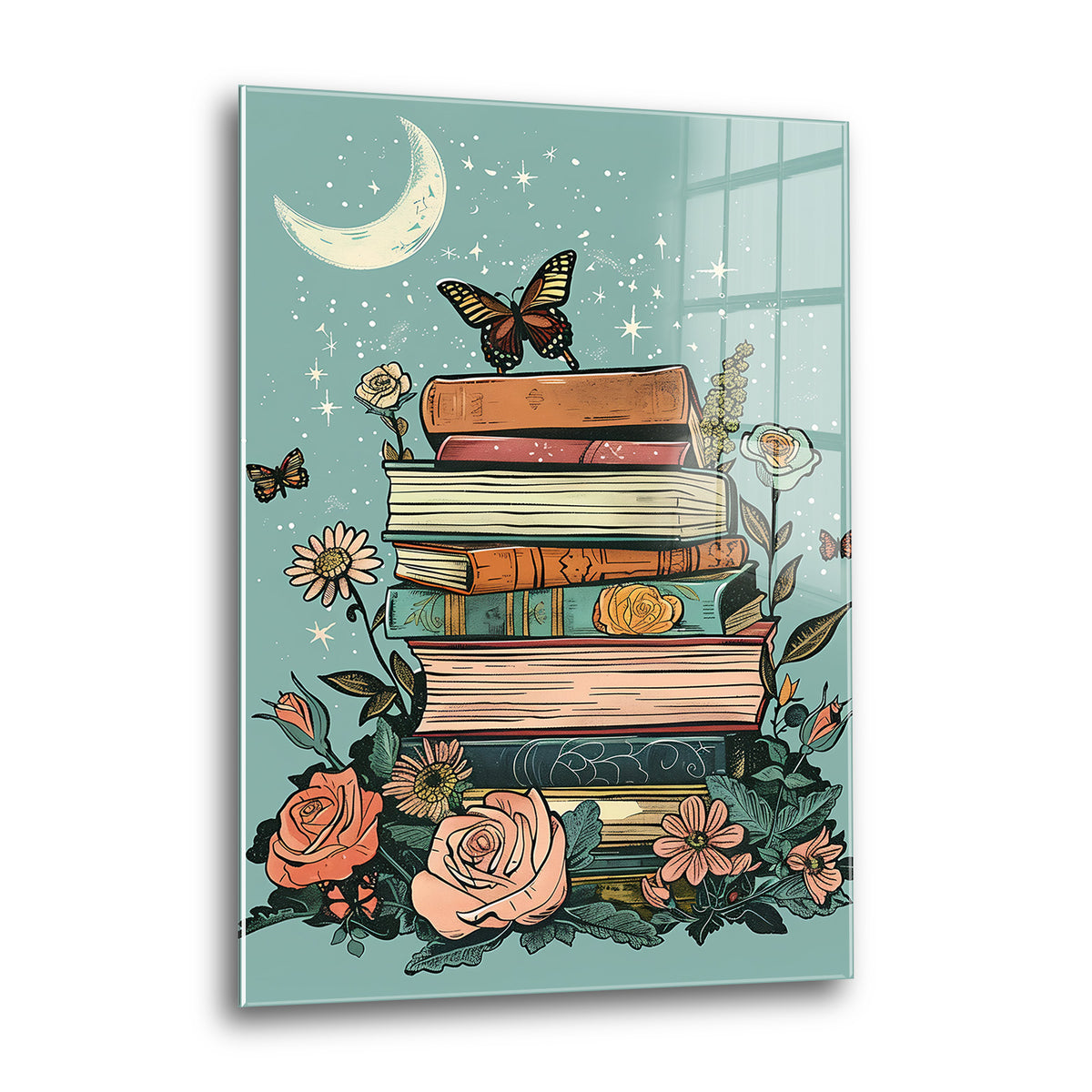 Acrylglas Wandbild - Dreamy Books