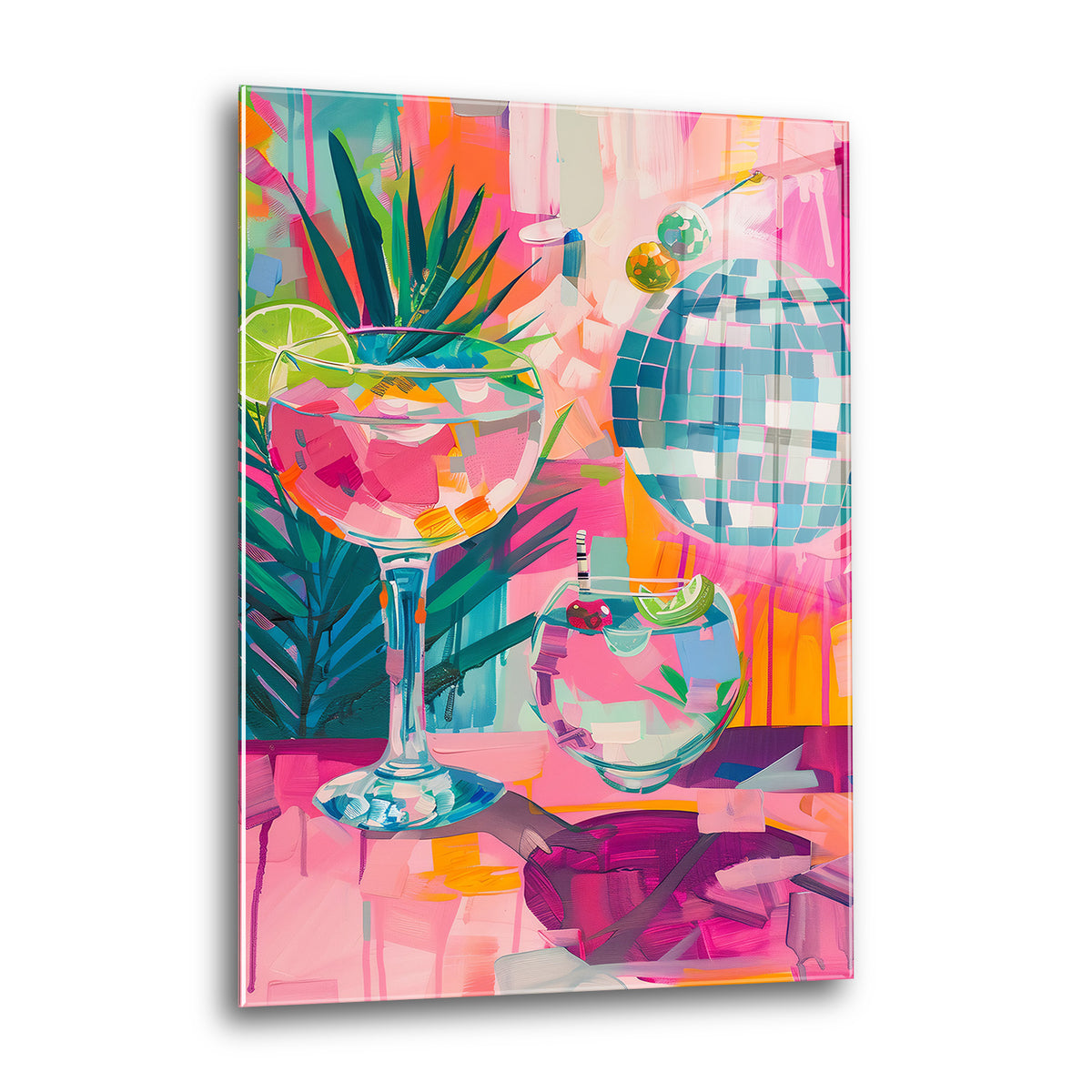 Acrylglas Wandbild - Disco Drinks