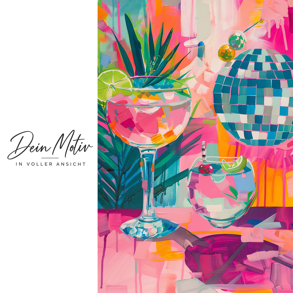 Acrylglas Wandbild - Disco Drinks