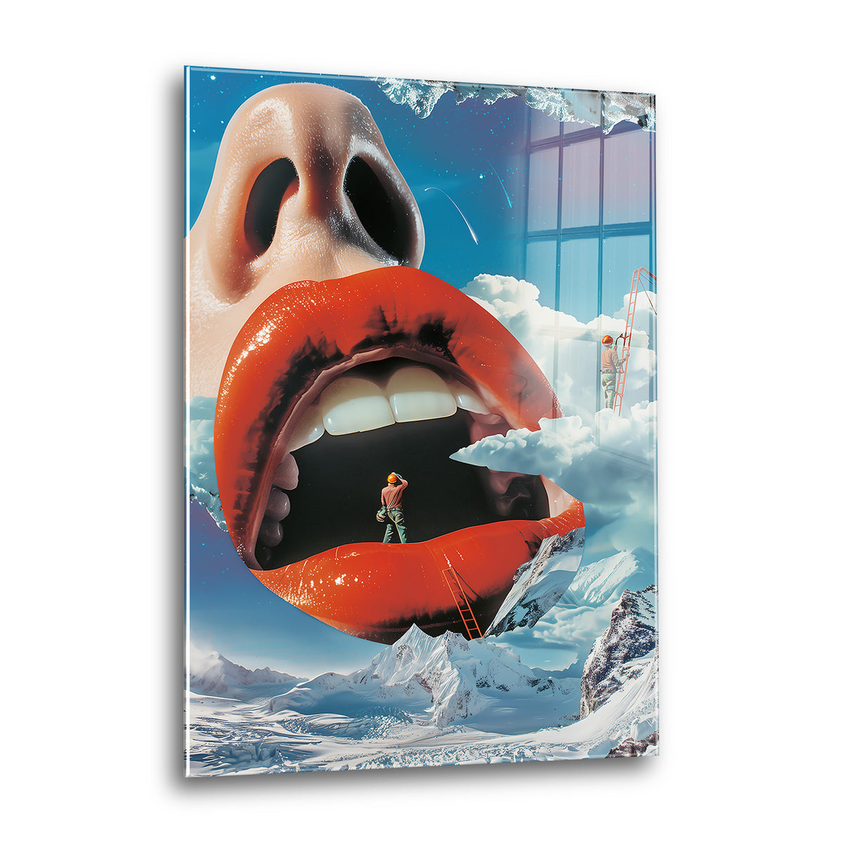 Acrylglas Wandbild - Mouth Construction