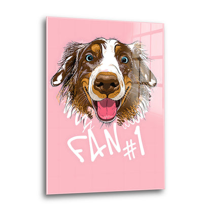 Acrylglas Wandbild - Fan Dog