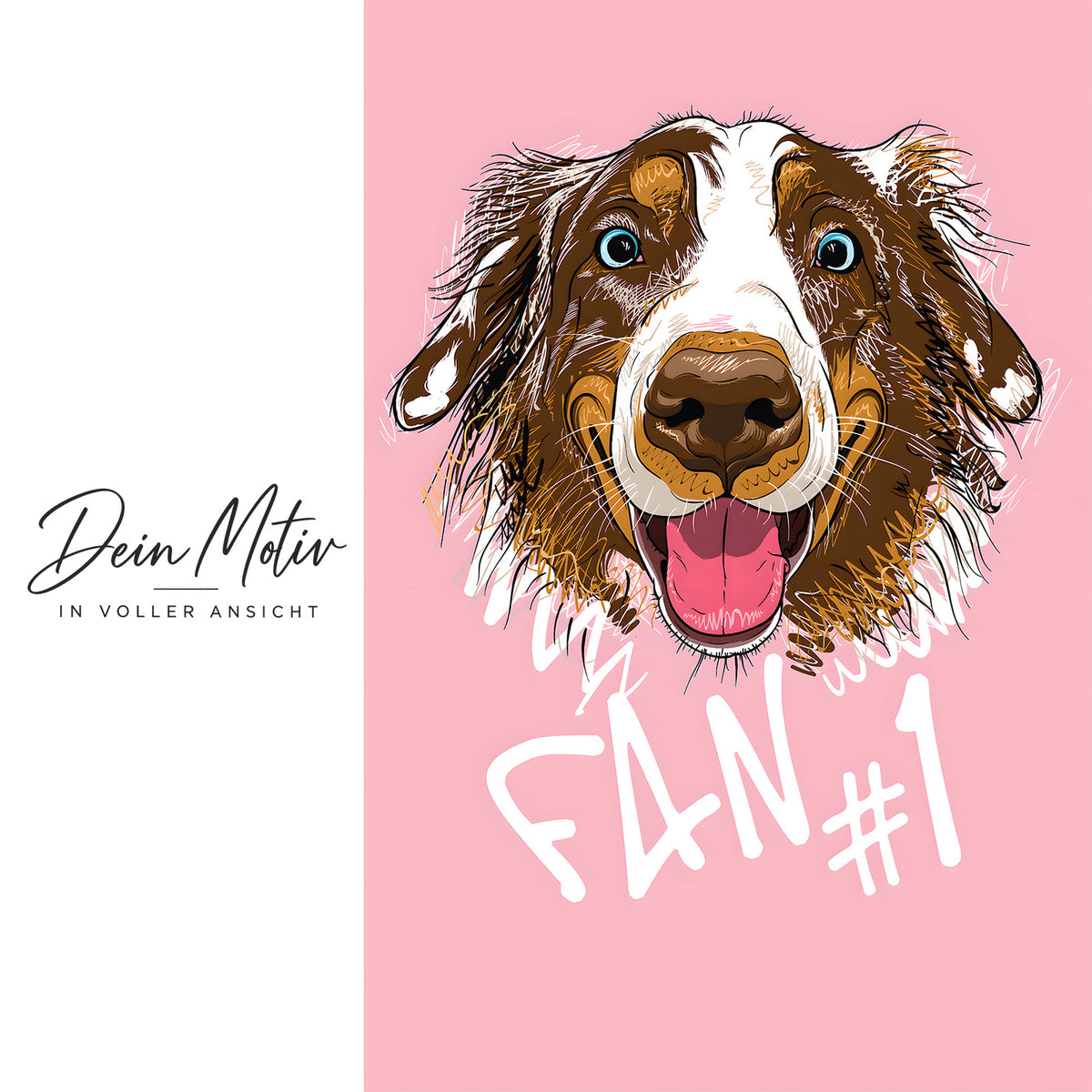 Acrylglas Wandbild - Fan Dog