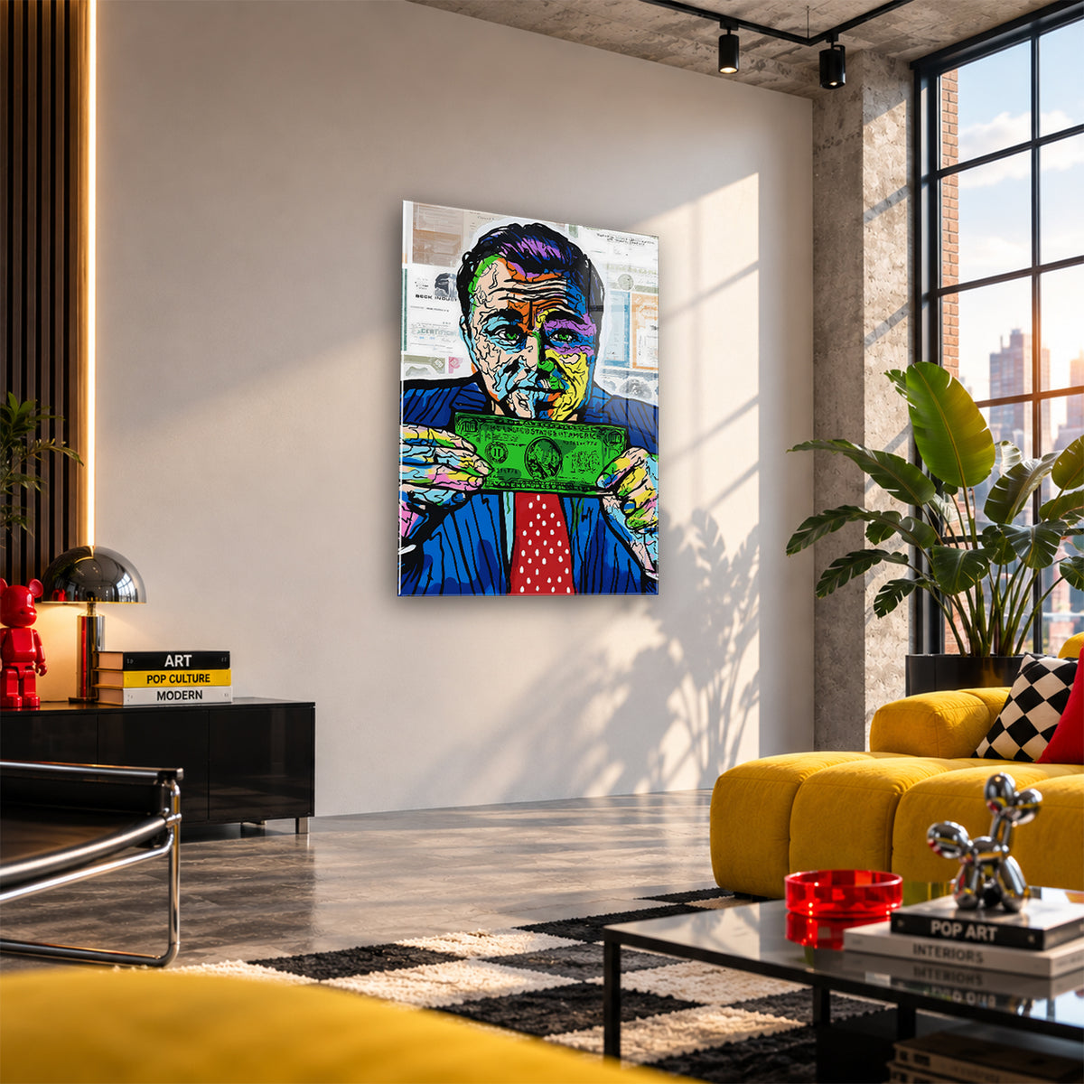 Acrylglas Wandbild - LeoDi Money Art