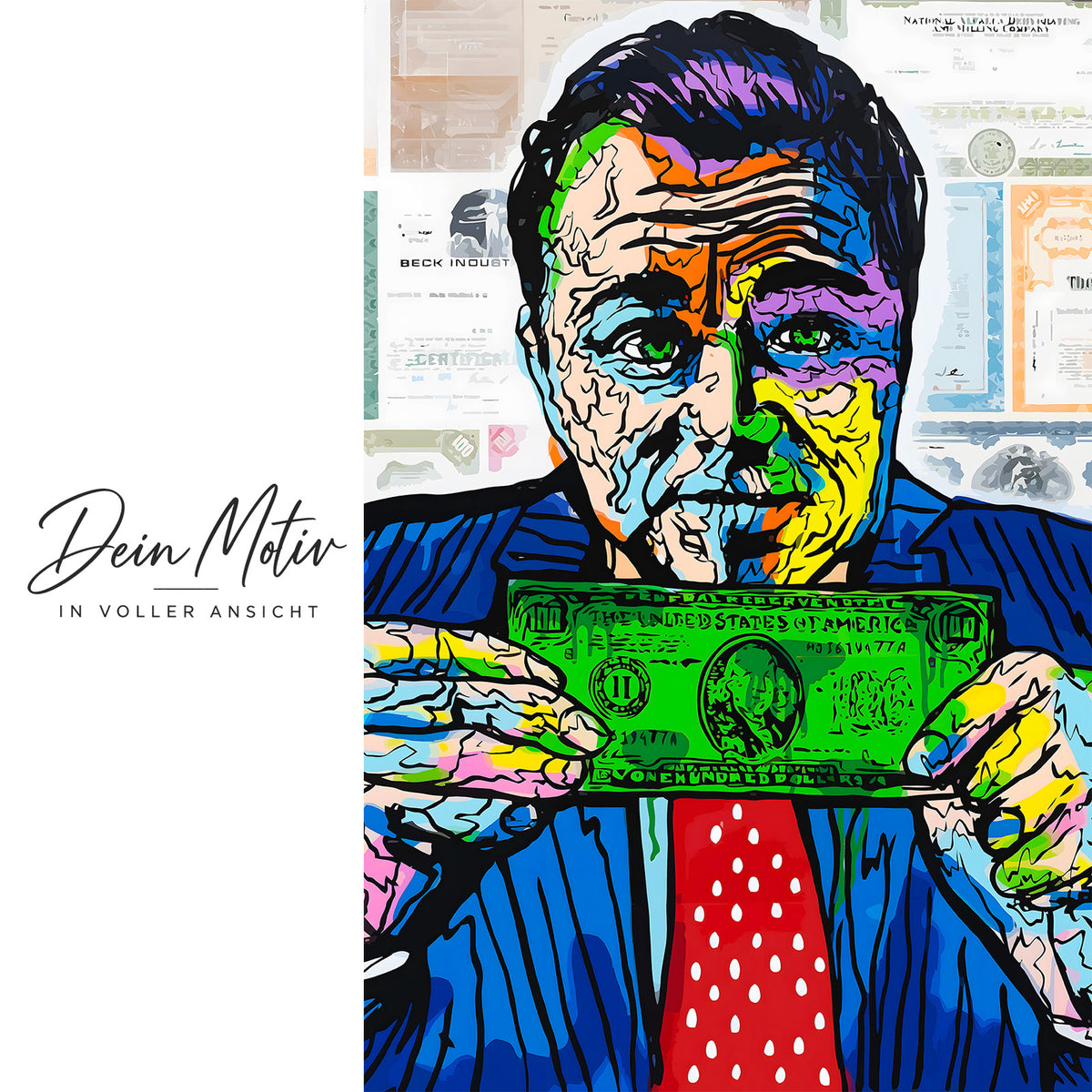 Acrylglas Wandbild - LeoDi Money Art